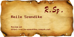 Reile Szendike névjegykártya